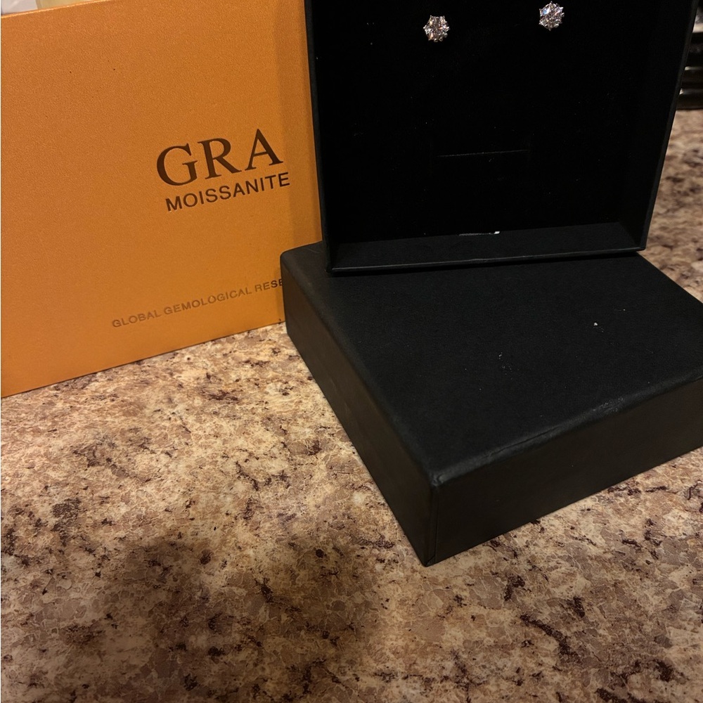 Moissanite Silver Earrings